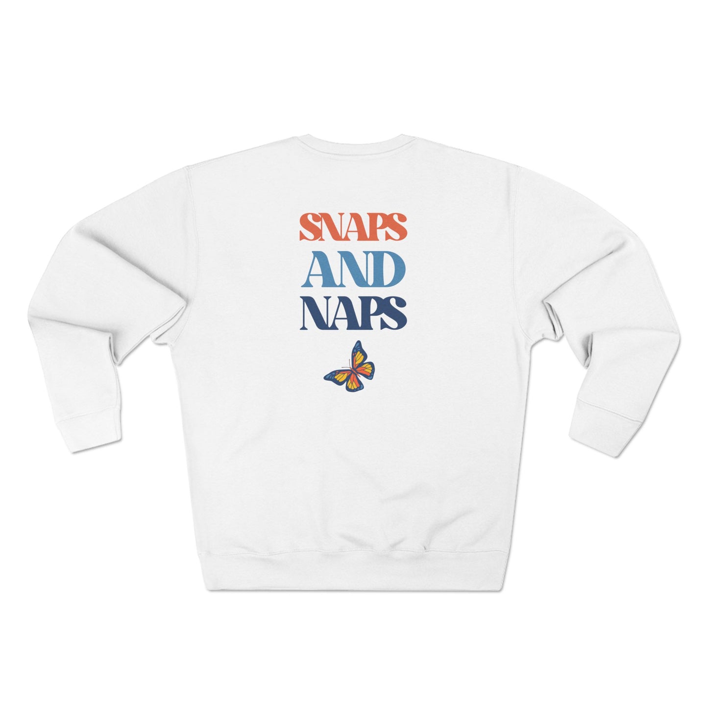 Snaps And Naps - White Crewneck (Unisex)